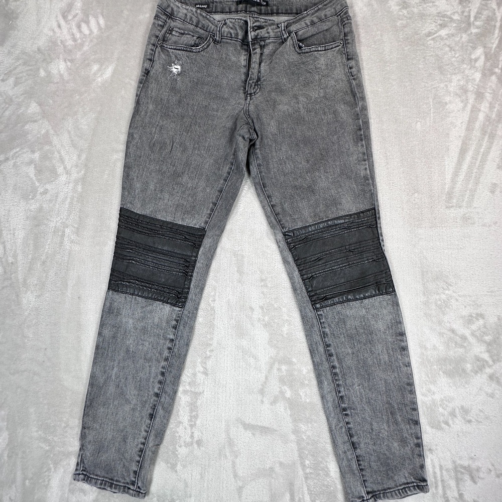 Hollywood & Vine Skinny Jeans Womens 13 Gray Denim Cotton Stretch Dark‎ Wash